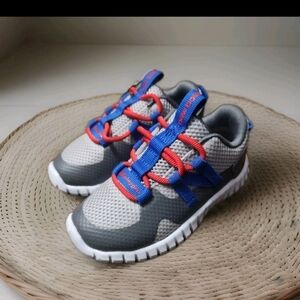 New Balance Kids Sneakers - Gray, Blue, and Red Accents